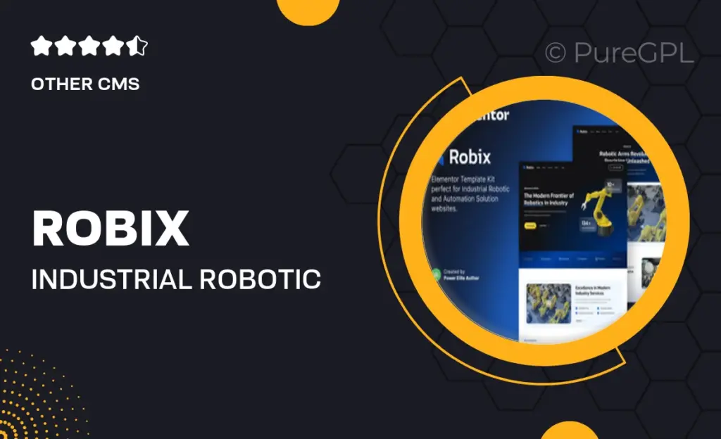 Robix – Industrial Robotic & Automation Solution Elementor Template Kit