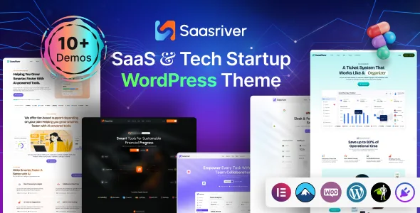 sassriver saas tech startup wordpress theme 1