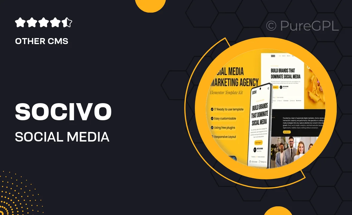 Socivo – Social Media Marketing Agency Elementor Template Kit