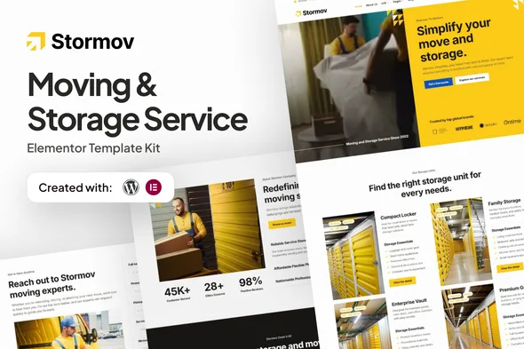 stormov moving storage service elementor template kit 1