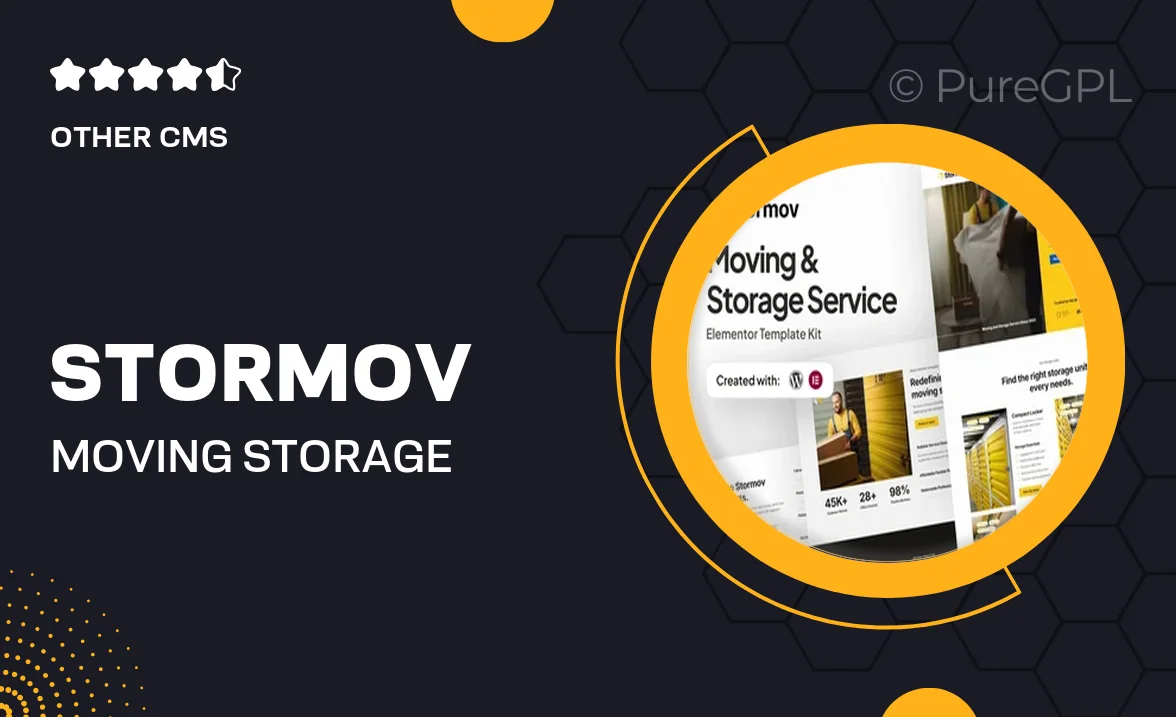 Stormov – Moving & Storage Service Elementor Template Kit