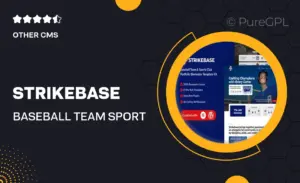 StrikeBase – Baseball Team & Sport Club Elemtor Template Kit