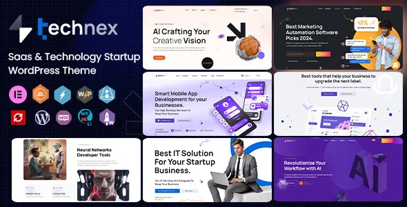 technex elementor technology software wordpress theme 1