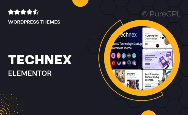 technex elementor technology software wordpress theme