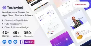 Techwind – Multipurpose Landing Page WordPress Theme