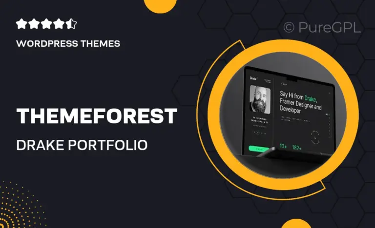 themeforest drake portfolio theme
