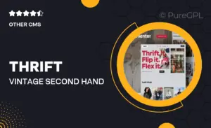 Thrift – Vintage & Second Hand Shop Elementor Pro Template Kit