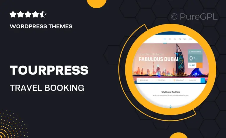 tourpress travel booking wordpress theme