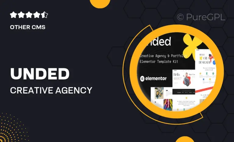 unded creative agency portfolio elementor template kit