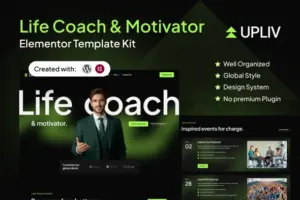 Upliv – Life Coach & Motivator Elementor Template Kit