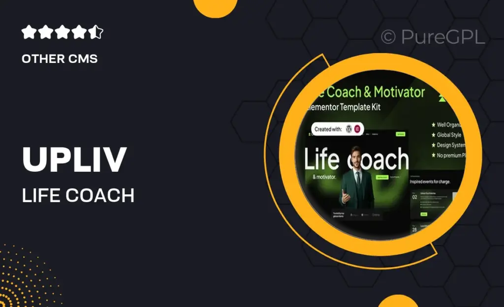 Upliv – Life Coach & Motivator Elementor Template Kit