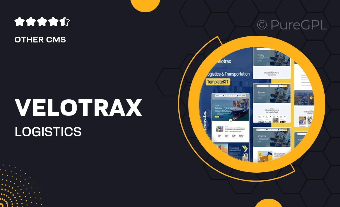 Velotrax – Logistics & Transportation Elementor Template Kit