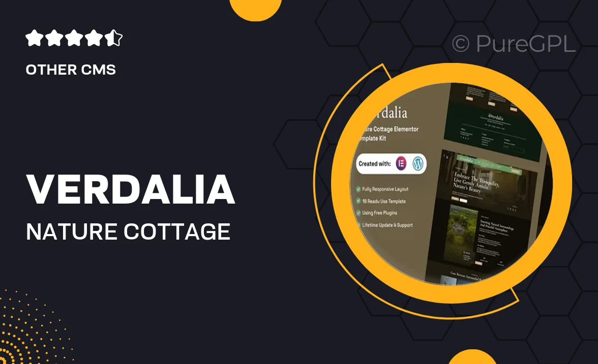 Verdalia – Nature Cottage Elementor Template Kit
