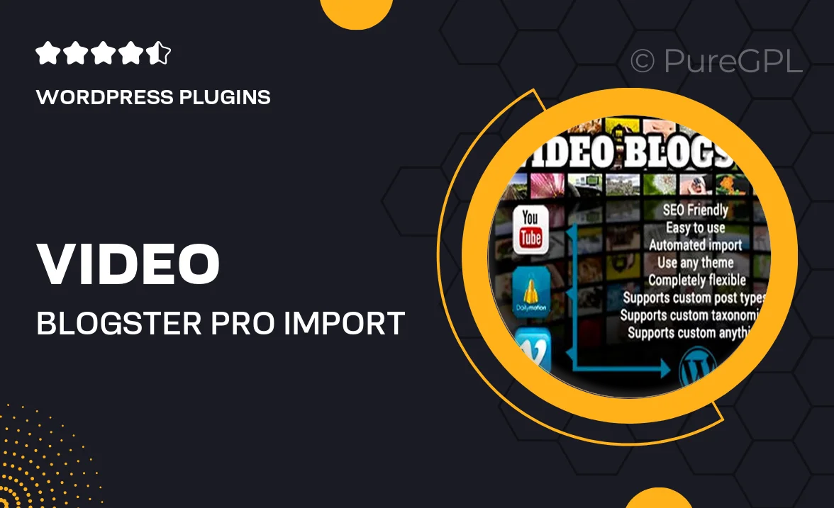 Video Blogster Pro – Import YouTube Videos to WordPress. Also DailyMotion, Spotify, Vimeo, more