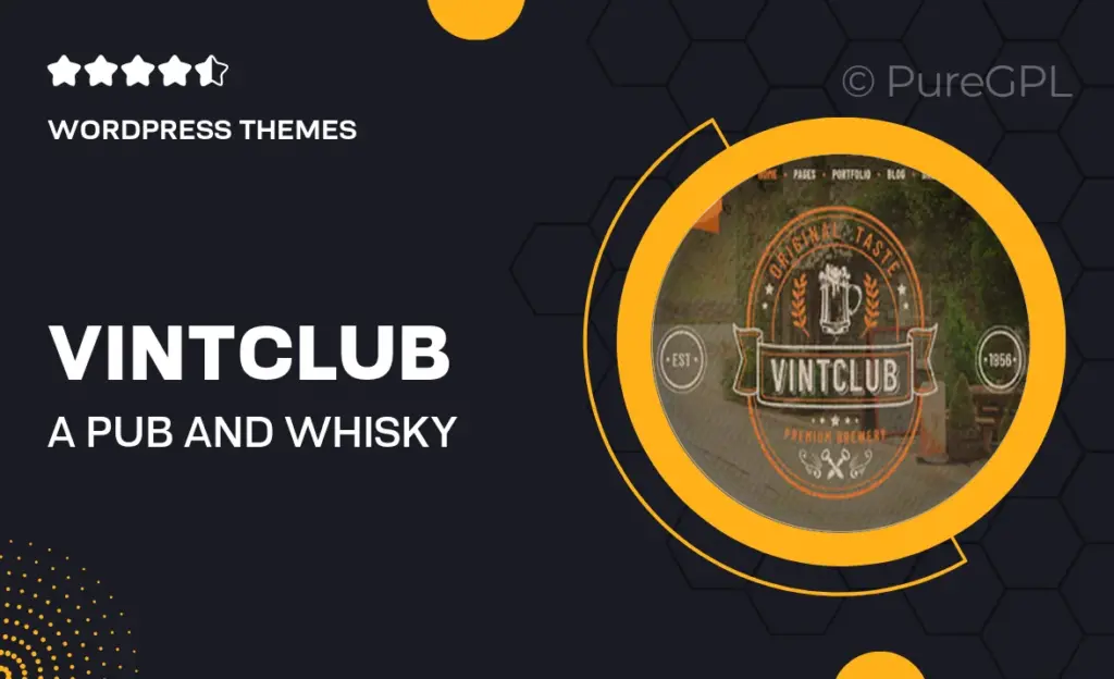 VintClub – A Pub and Whisky Bar WordPress Theme