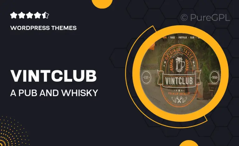 vintclub a pub and whisky bar wordpress theme