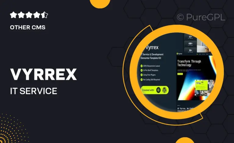 vyrrex it service development elementor template kit