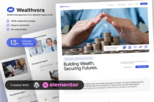 Wealthora – Wealth Management Firm Elementor Template Kit