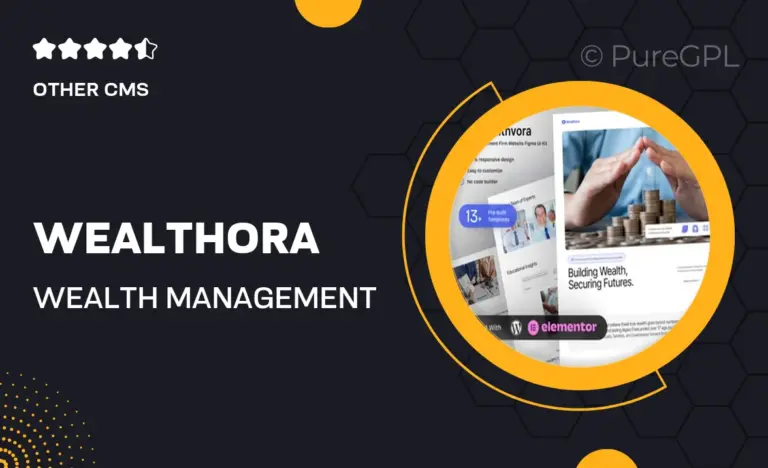wealthora wealth management firm elementor template kit