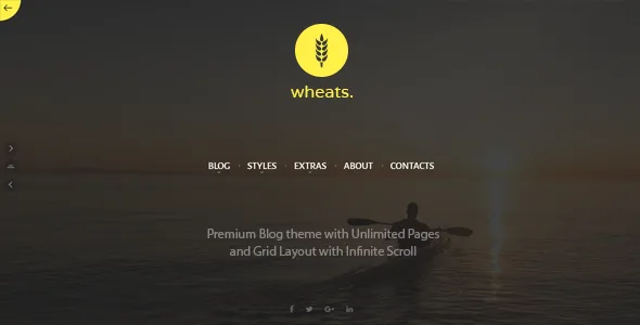wheats wordpress easy blogging theme 1