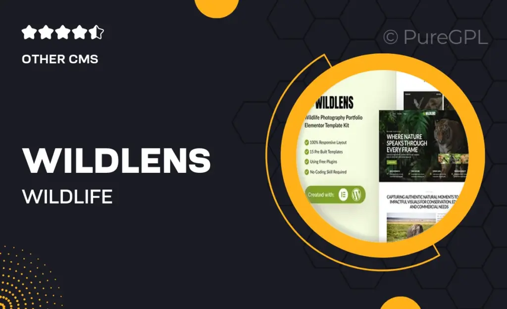 Wildlens – Wildlife Photography Portfolio Elementor Template Kit