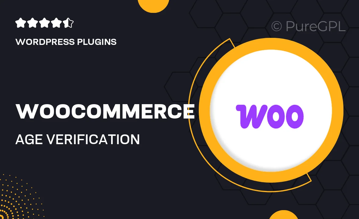 Woocommerce | Age Verification Popup