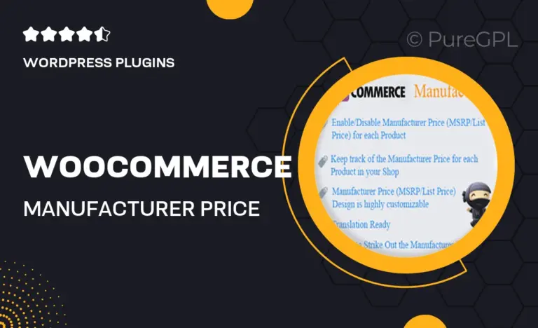 woocommerce manufacturer price
