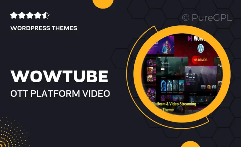 wowtube ott platform video streaming wordpress theme