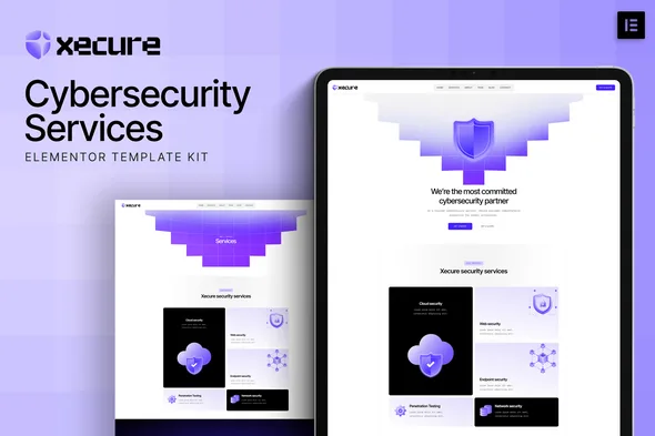 xecure cybersecurity services elementor template kit 1