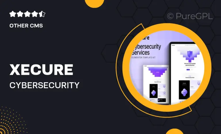 xecure cybersecurity services elementor template kit