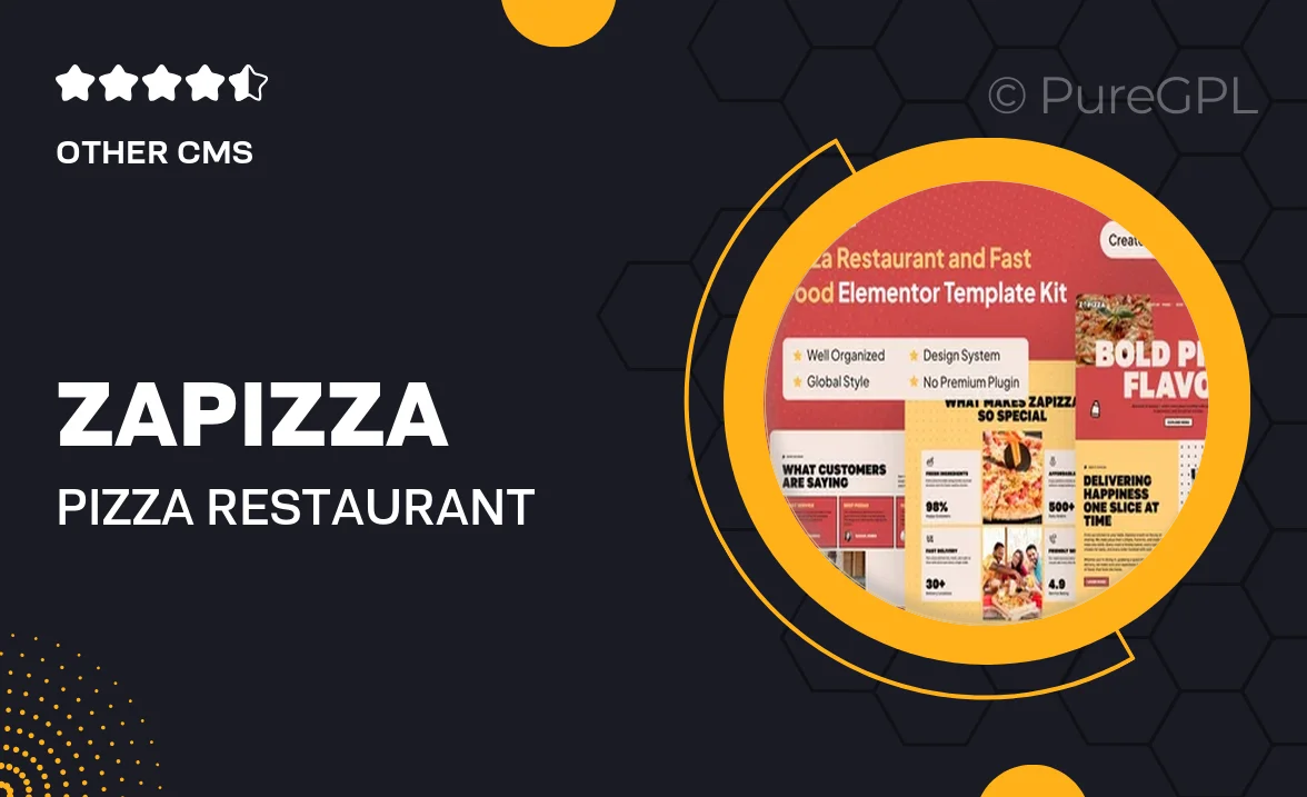 Zapizza – Pizza Restaurant and Fast Food Elementor Template Kit