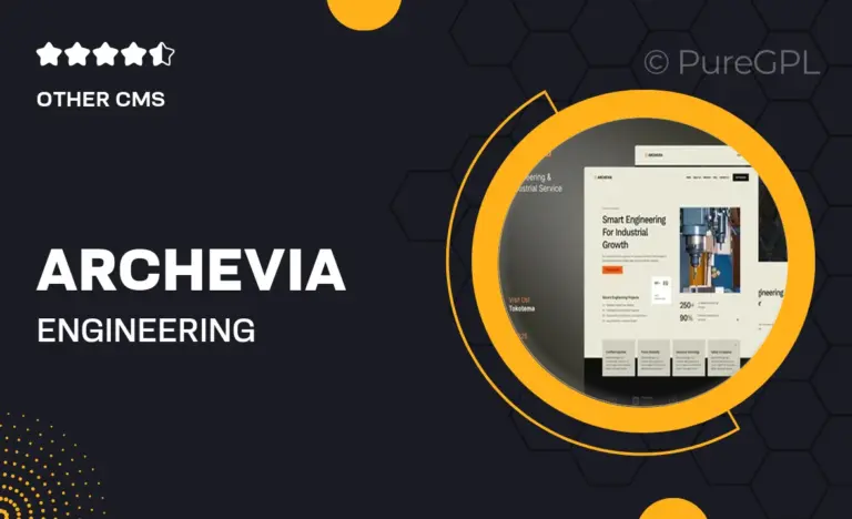 archevia engineering industrial service website elementor kit