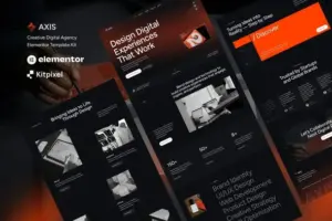 Axis – Creative Digital Agency & Portfolio Elementor Template Kit