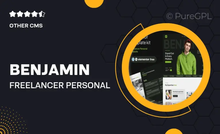 benjamin freelancer personal website template kit