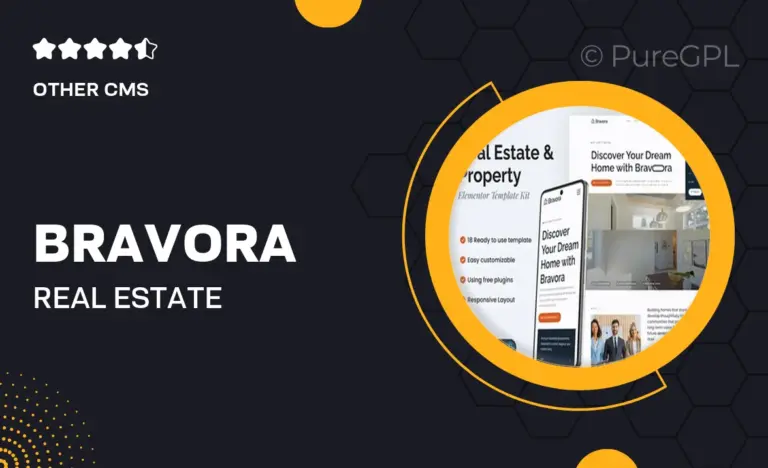 bravora real estate property elementor template kit