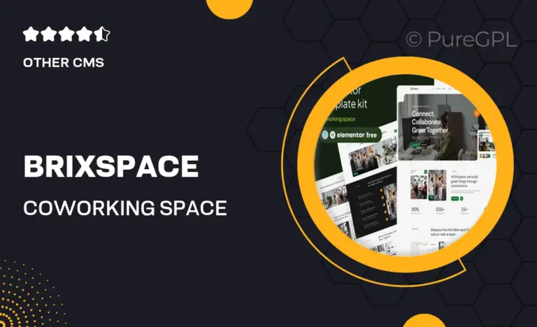 brixspace coworking space elementor template kit