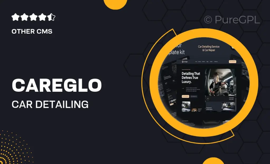 Careglo – Car Detailing Service & Car Repair Elementor Template Kit