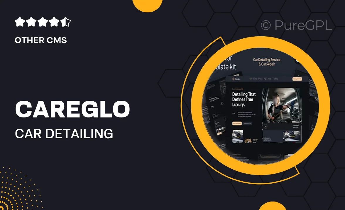 Careglo – Car Detailing Service & Car Repair Elementor Template Kit