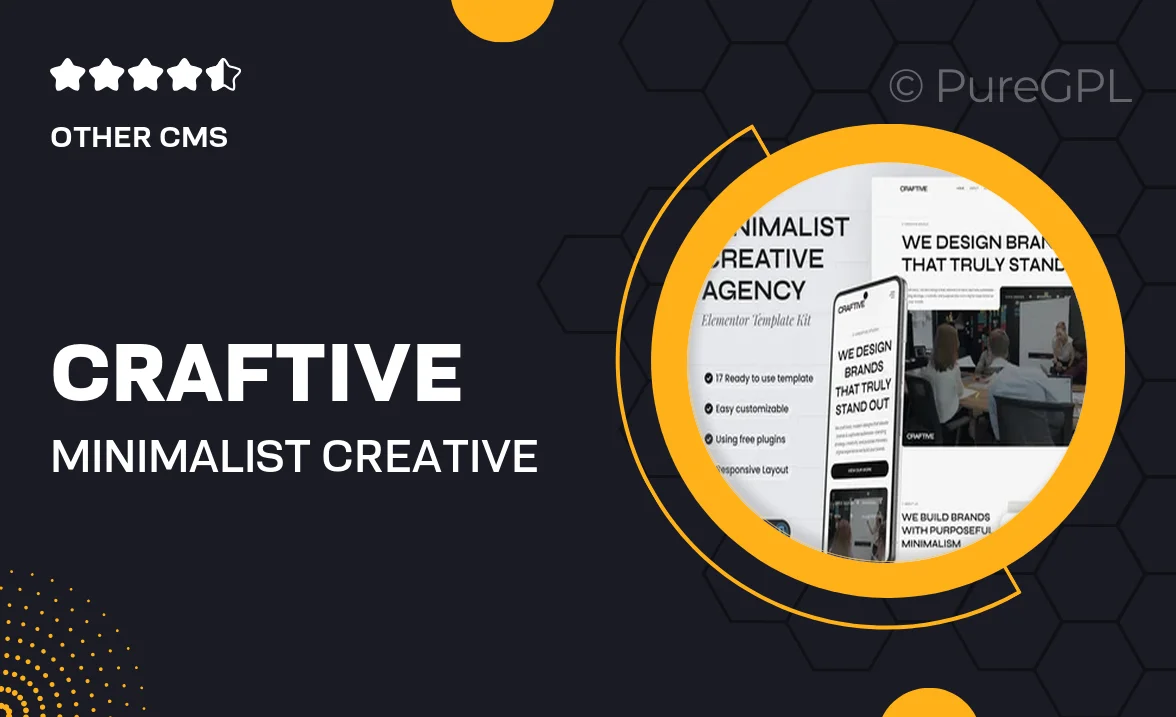 Craftive – Minimalist Creative Agency Elementor Template Kit
