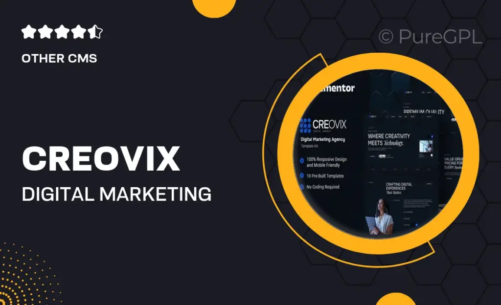 Creovix – Digital Marketing Agency Elementor Template Kit