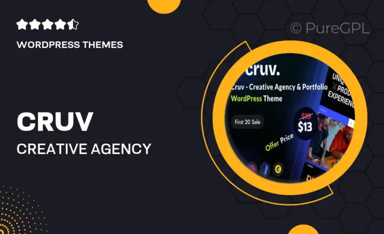 cruv creative agency portfolio wordpress theme