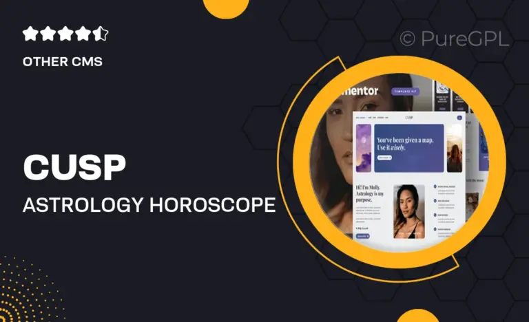 cusp astrology horoscope elementor pro template kit