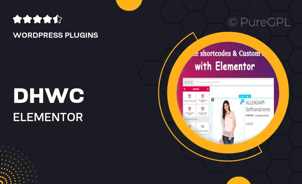 DHWC Elementor – WooCommerce shortcodes & Custom Product page with Elementor