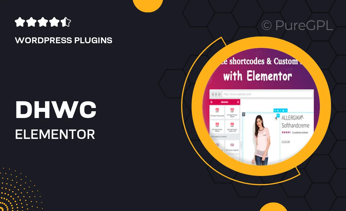 DHWC Elementor – WooCommerce shortcodes & Custom Product page with Elementor
