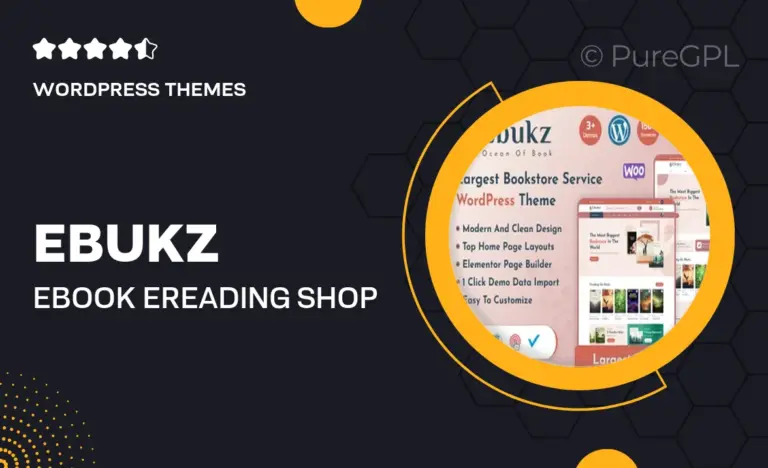 ebukz ebook ereading shop wordpress theme