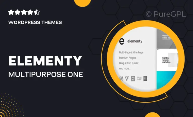 elementy multipurpose one multi page wordpress theme
