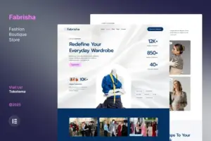 Fabrisha – Fashion Boutique Store Website Elementor Template Kit