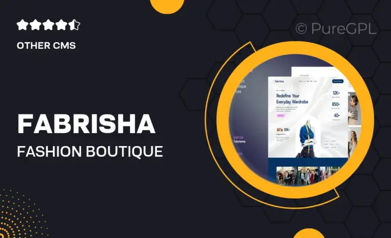 fabrisha fashion boutique store website elementor template kit