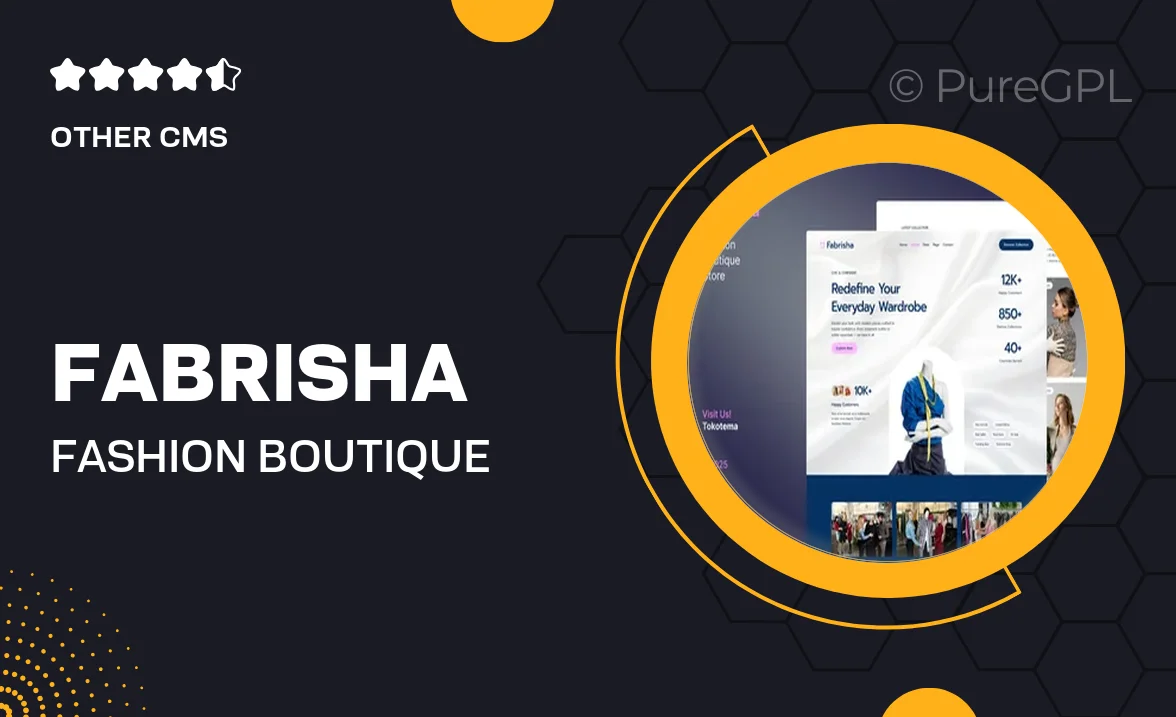 Fabrisha – Fashion Boutique Store Website Elementor Template Kit