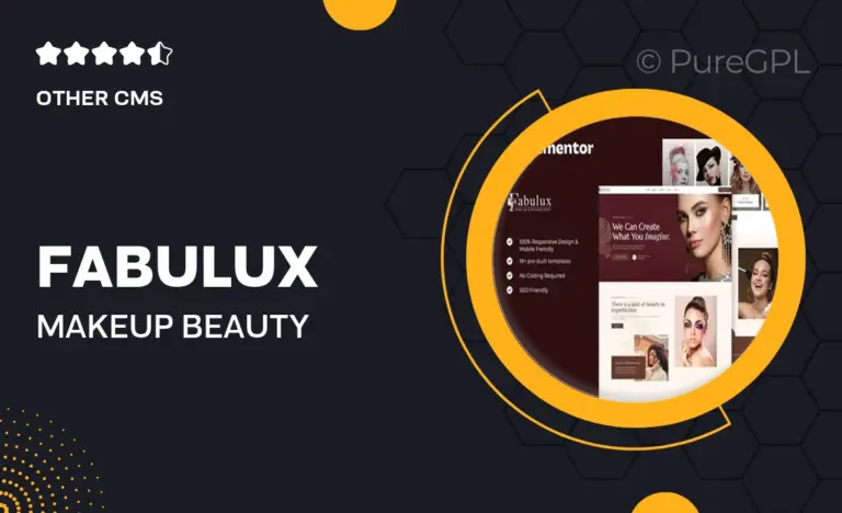 fabulux makeup beauty elementor template kit